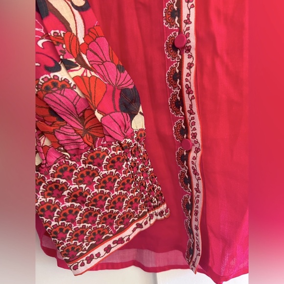 Chico's Vibrant Pink and Red Floral Top - Picture 2 of 6